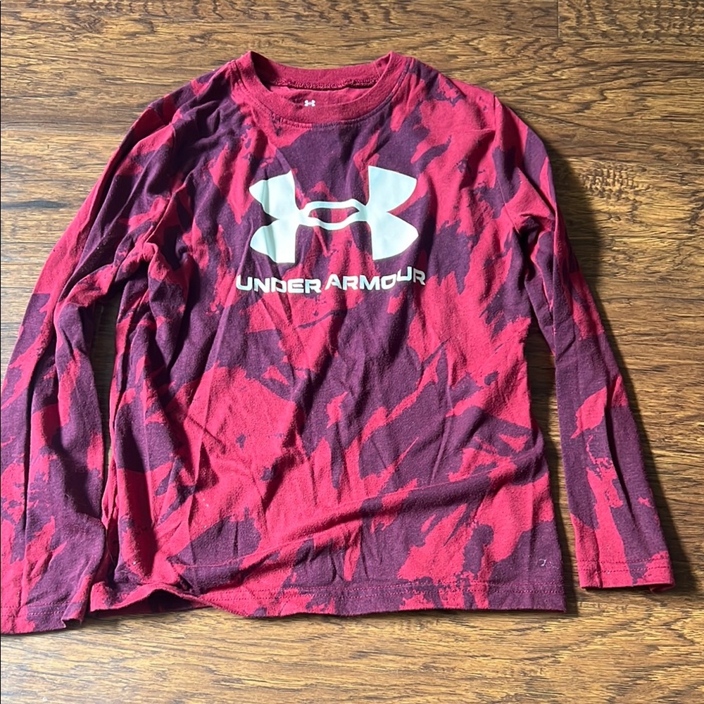 Under Armour Red Long Sleeve Shirt boys YSM